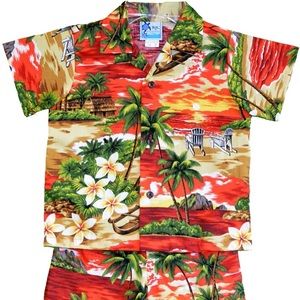 Hawaiian Sunset Vacation Boys Shirt 2